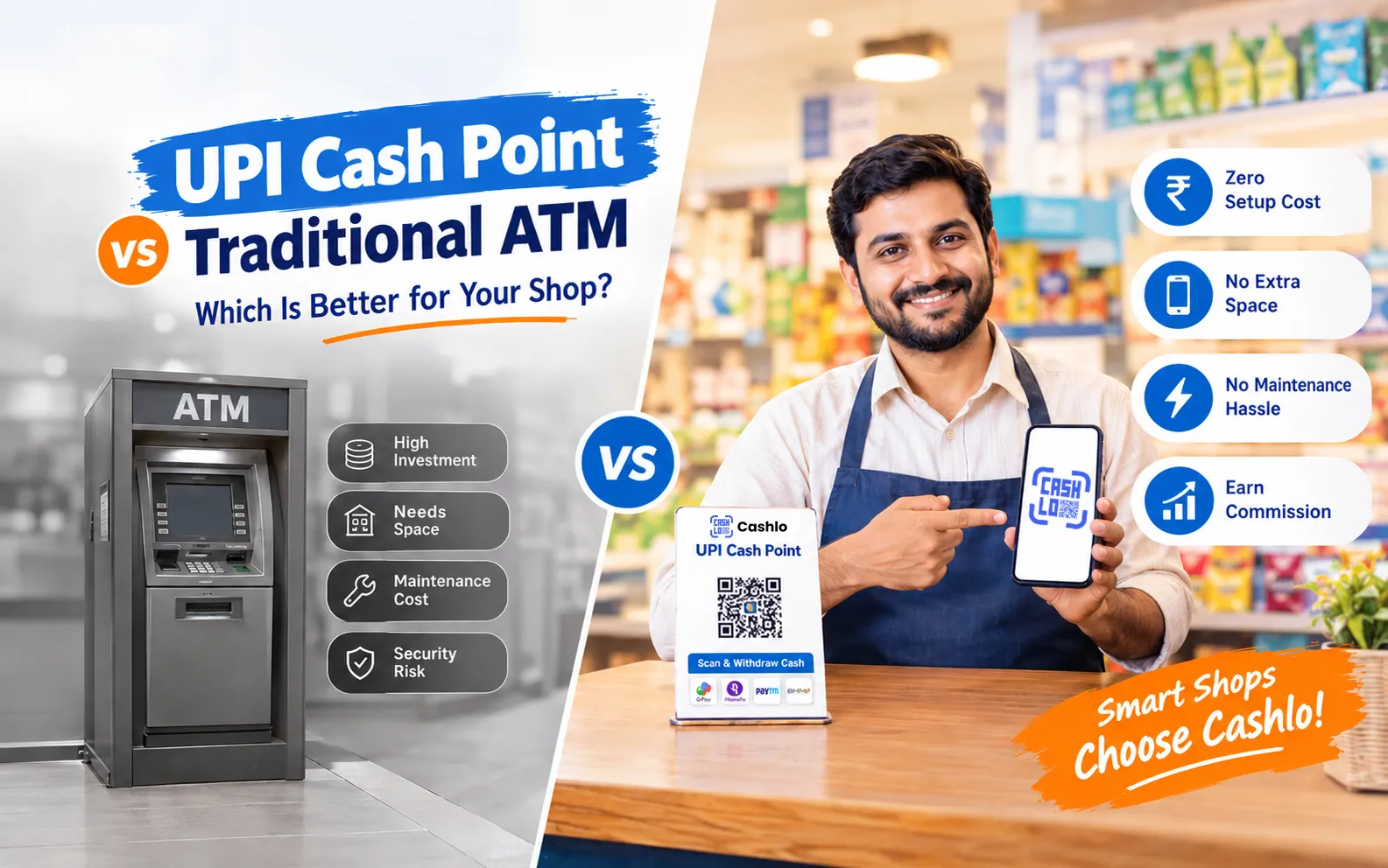 UPI Cash Point vs Traditional ATM: Which Is Better for Your Shop?